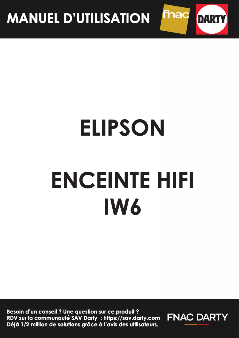Image de la première page du manuel de l'appareil IW6