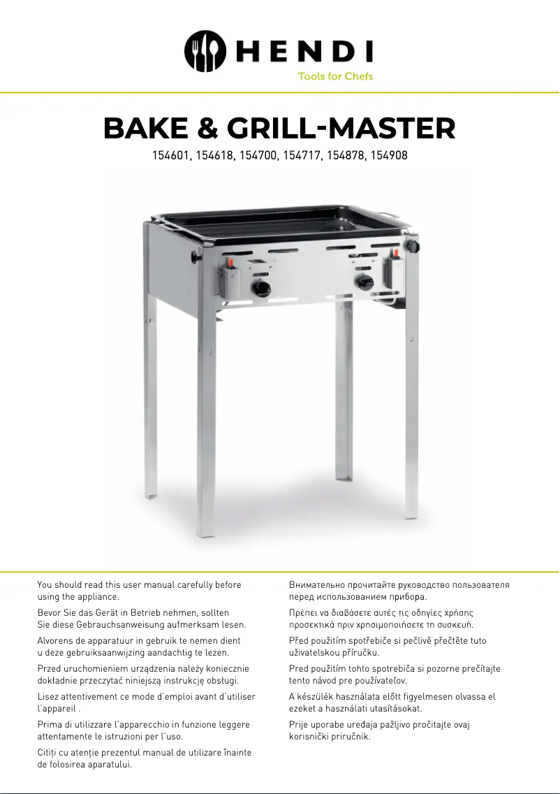 Page 1 de la notice Manuel utilisateur Hendi 154601