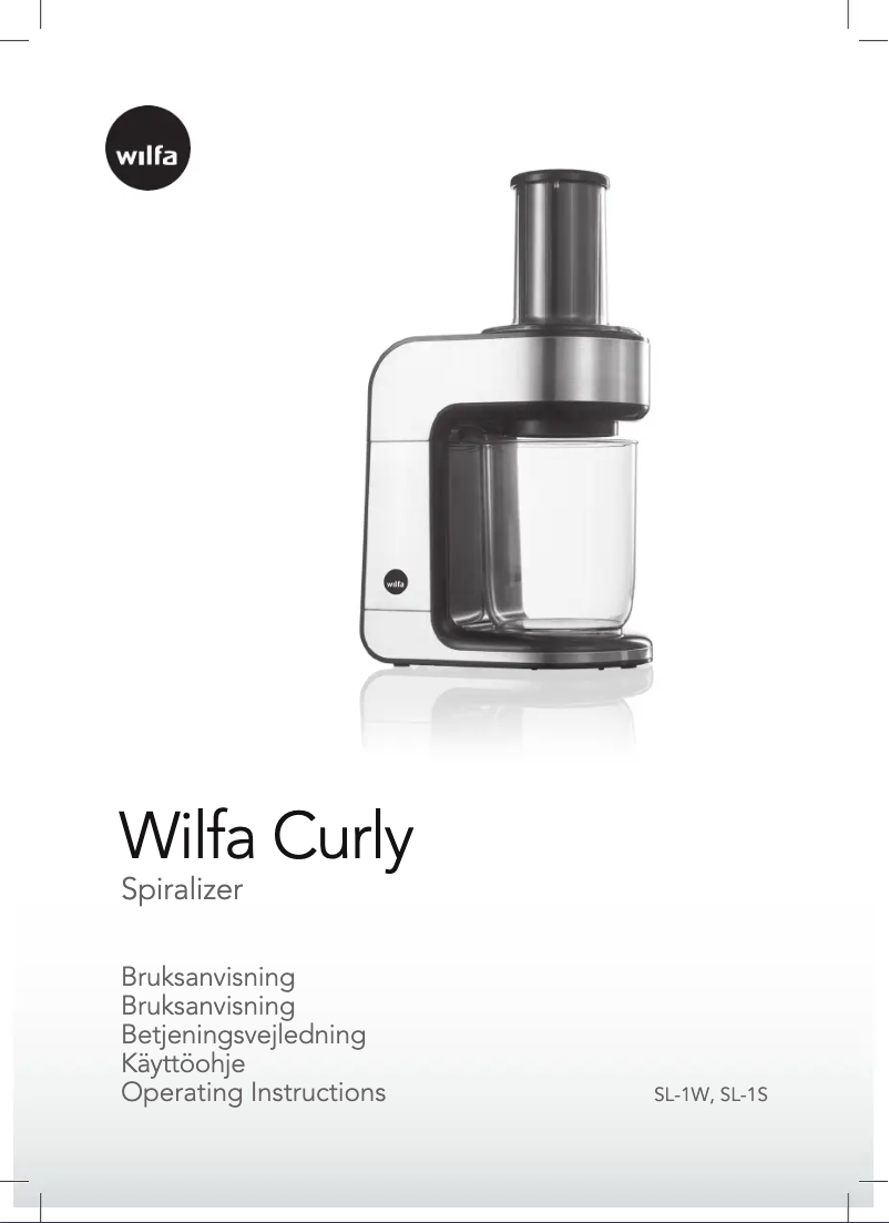 Image de la première page du manuel de l'appareil Curly SL-1W