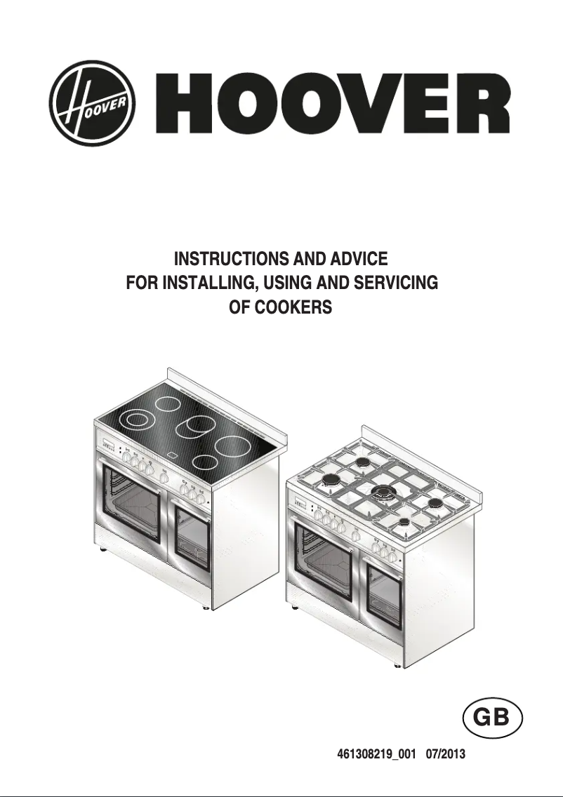 Page n°1 - Manuel utilisateur Hoover HGD9395BL