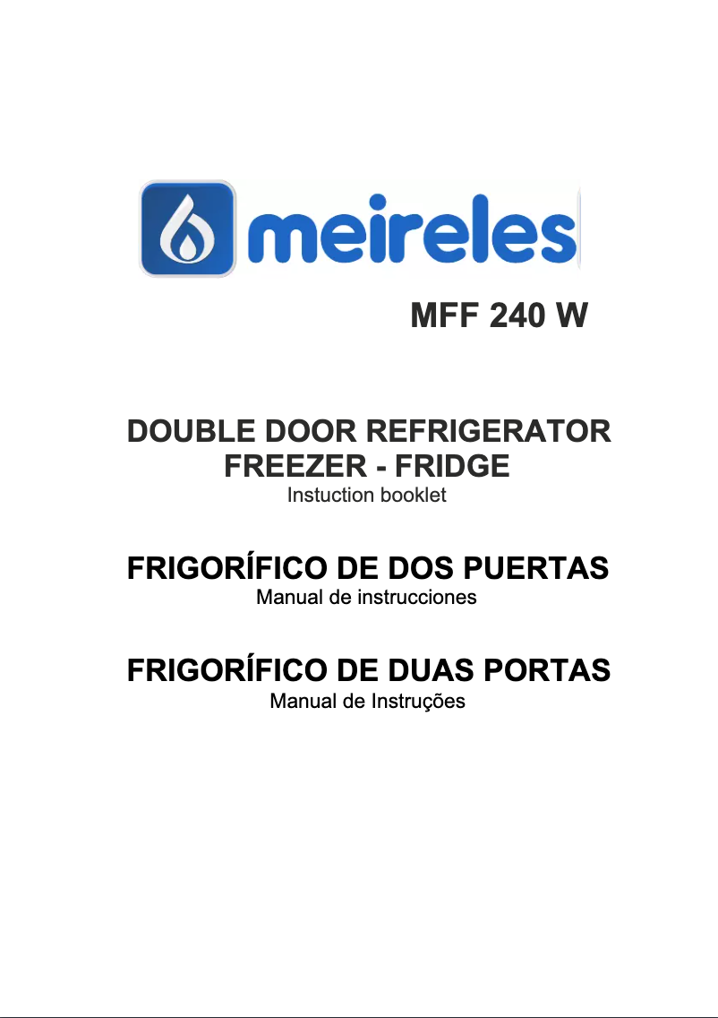 Image de la première page du manuel de l'appareil MFF 240 W