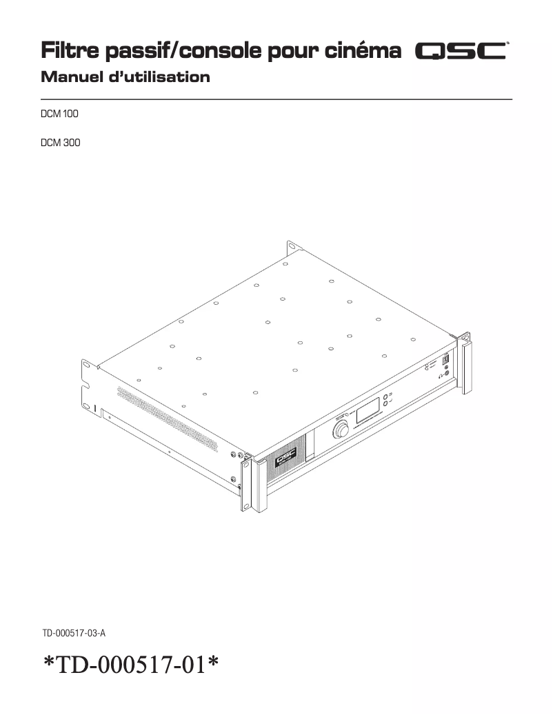 Page n°1 - Manuel utilisateur QSC DCM 100