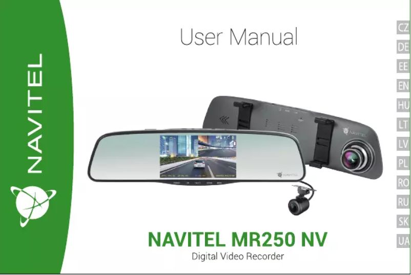 Page 1 of the manual User Manual Navitel MR250 NV