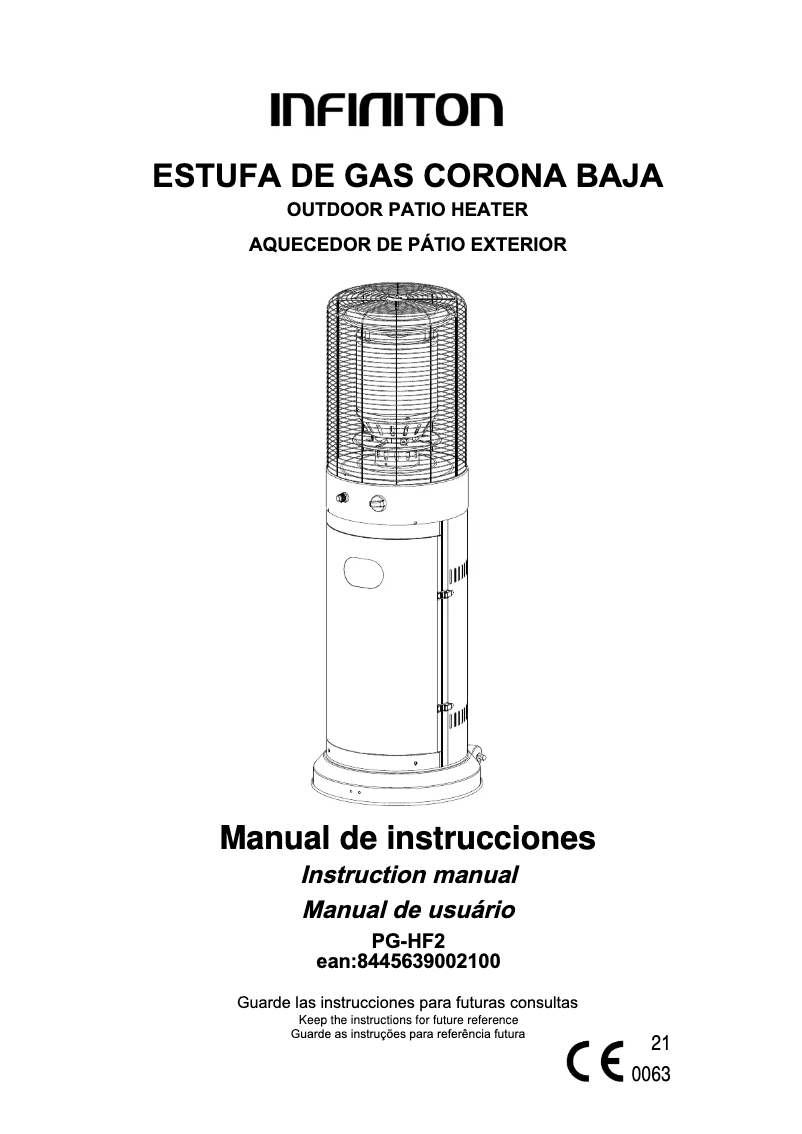 Image de la première page du manuel de l'appareil PG-HF2