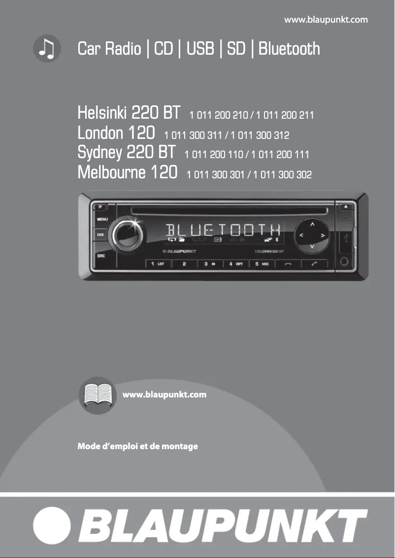 Page 1 de la notice Manuel utilisateur Blaupunkt Sydney 220 BT