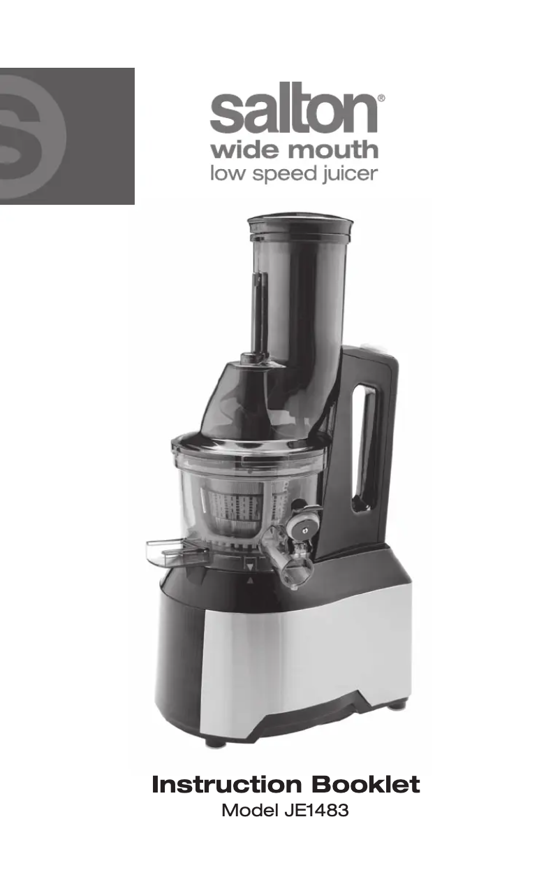 Imagen de la primera página del manual del dispositivo JE1483