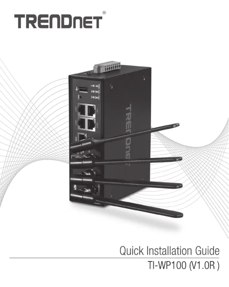 Page 1 de la notice Manuel utilisateur TRENDnet TI-WP100