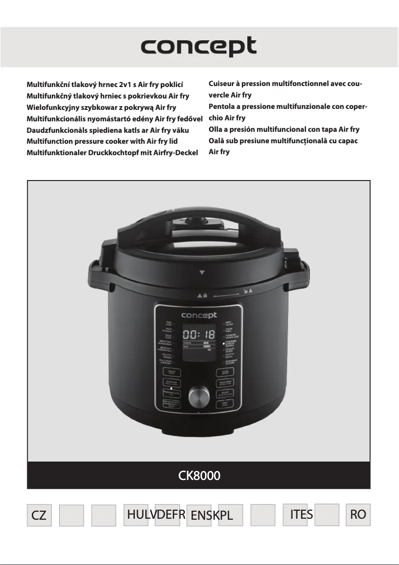 Page 1 de la notice Manuel utilisateur Concept CK8000