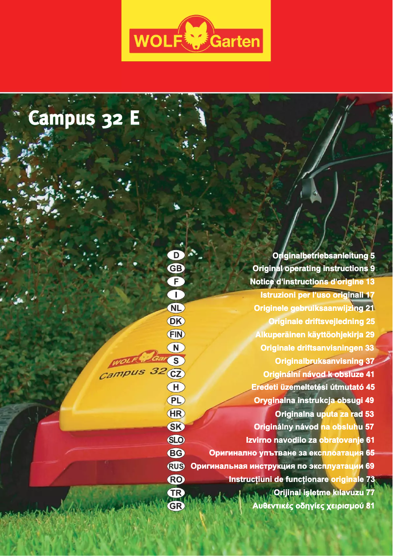 Image de la première page du manuel de l'appareil Campus 32 E