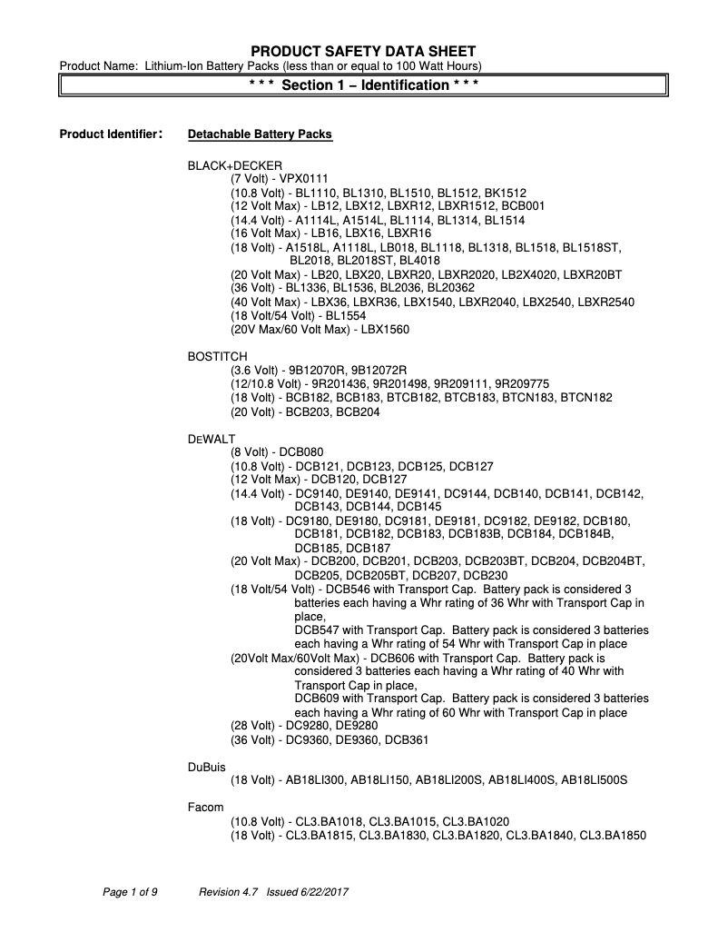 Página 1 del manual Ficha técnica Klein Tools BAT20-7T