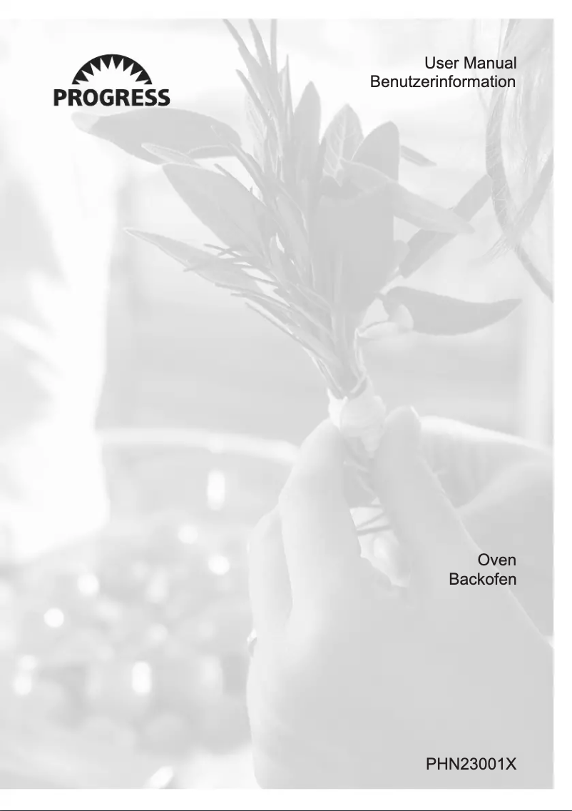 Page n°1 - Manuel utilisateur Progress PHN23001X