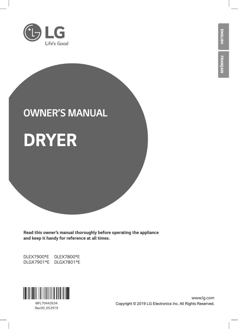 Página 1 del manual Manual de usuario LG DLEX7900BE