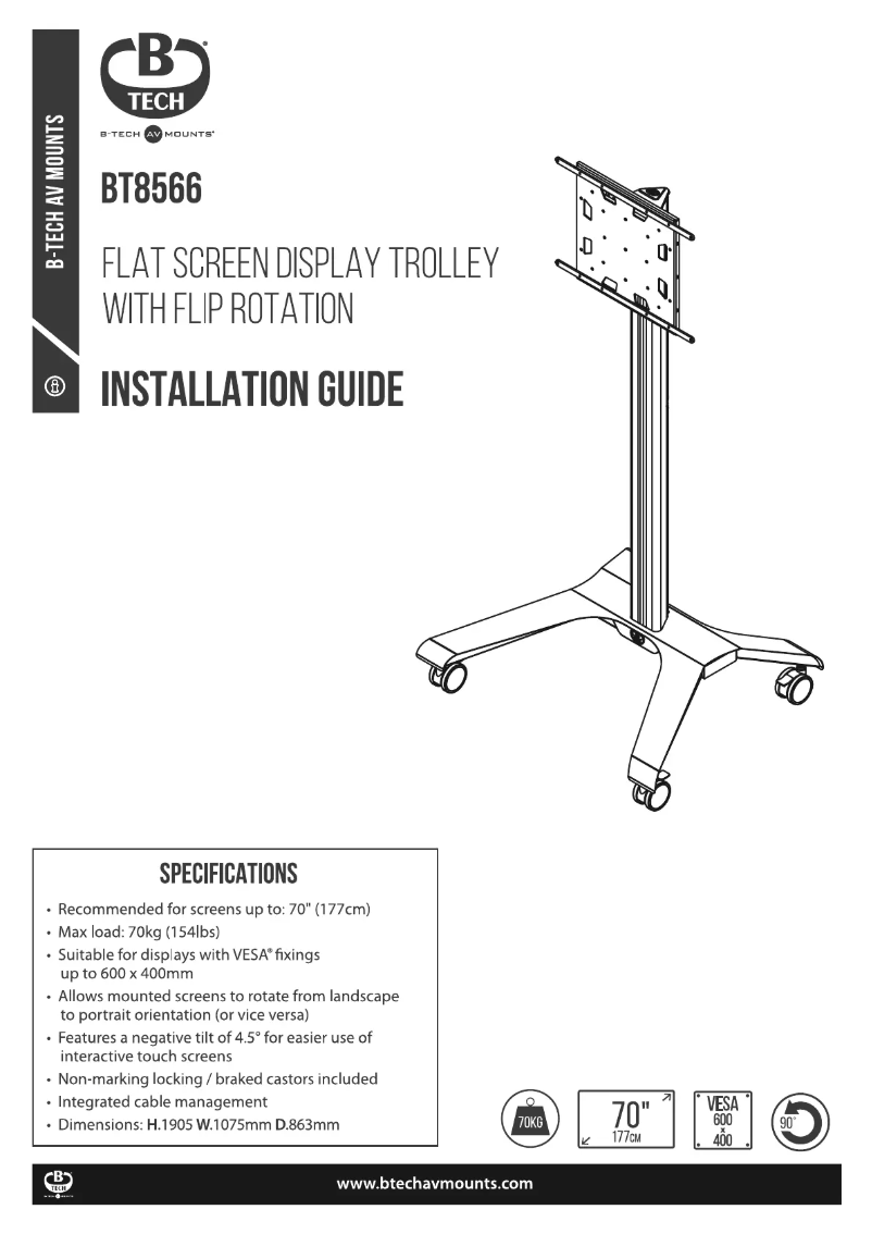 Image de la première page du manuel de l'appareil BT8566