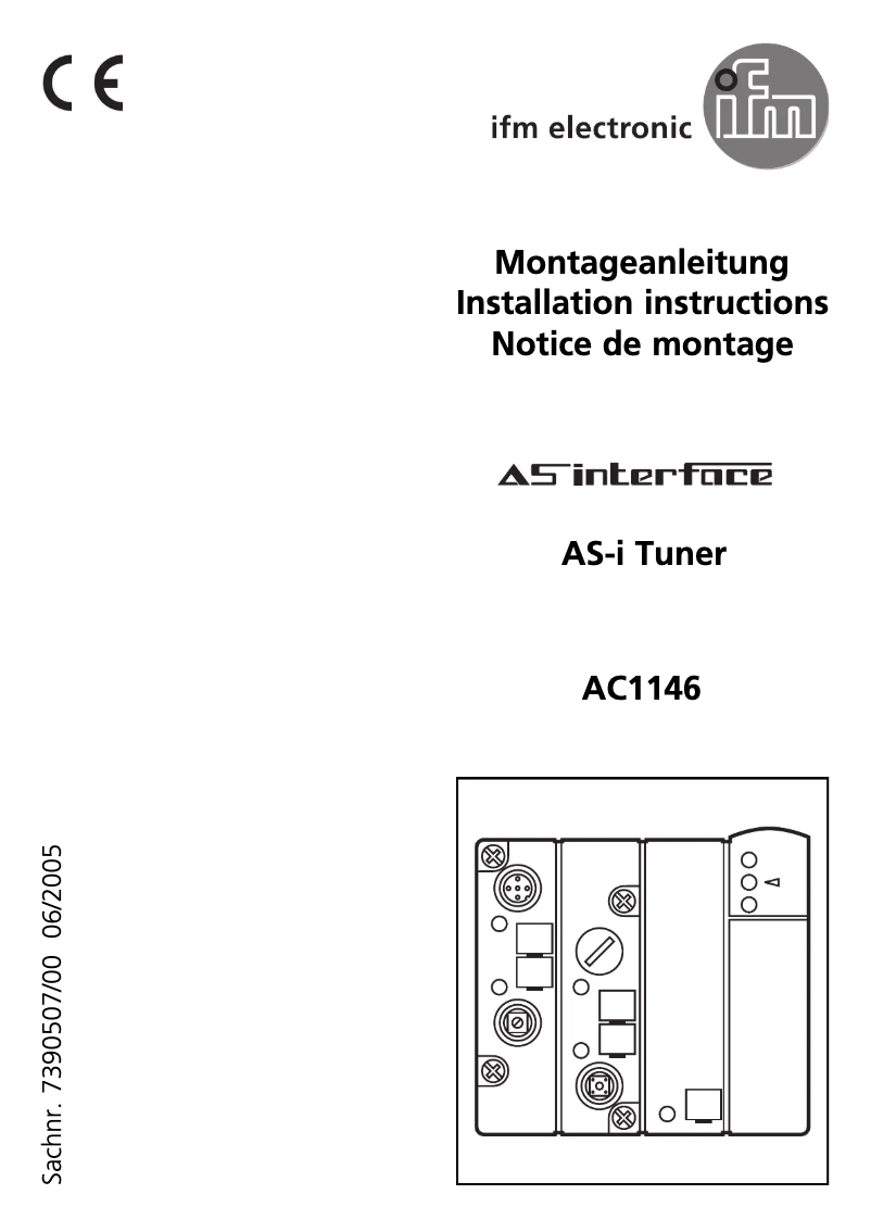 Page 1 de la notice Manuel utilisateur IFM AC1146
