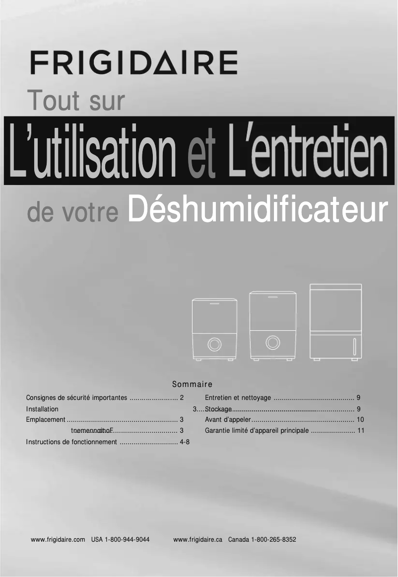 Image de la première page du manuel de l'appareil FFAD5033R1