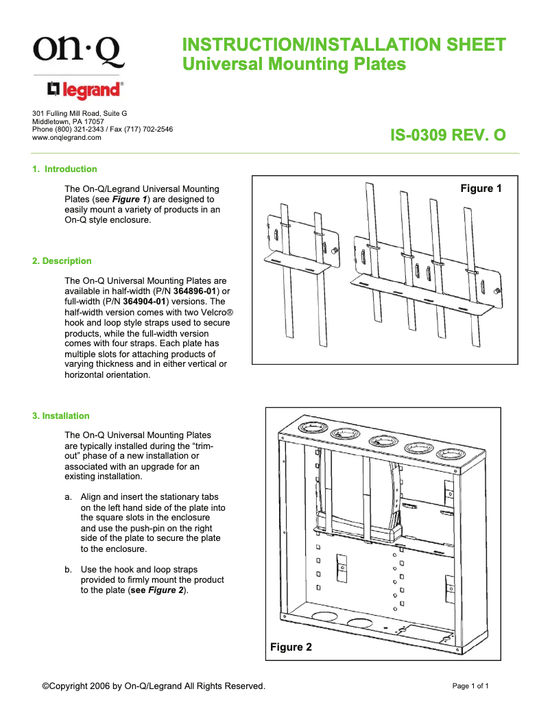 Page n°1 - Manuel utilisateur On-Q 36490401
