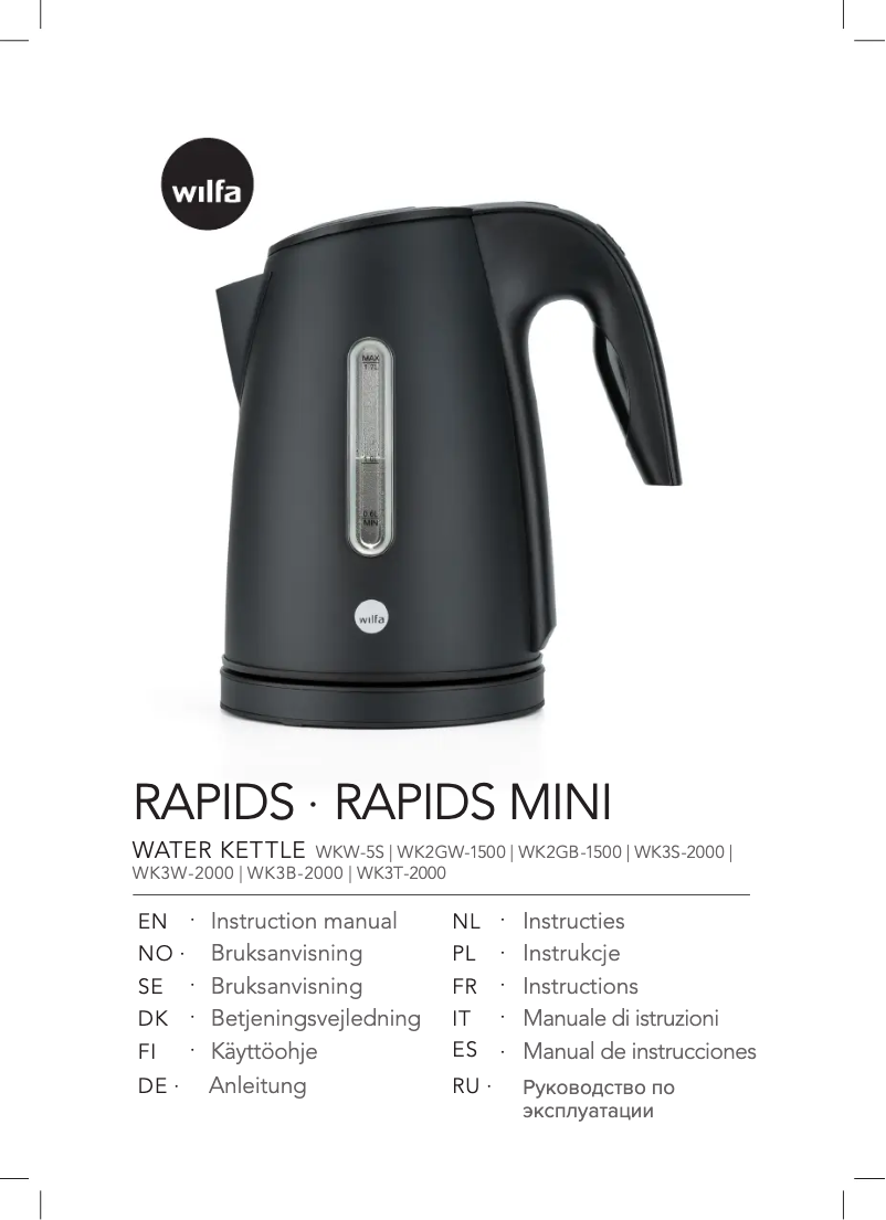 Image de la première page du manuel de l'appareil WK-6