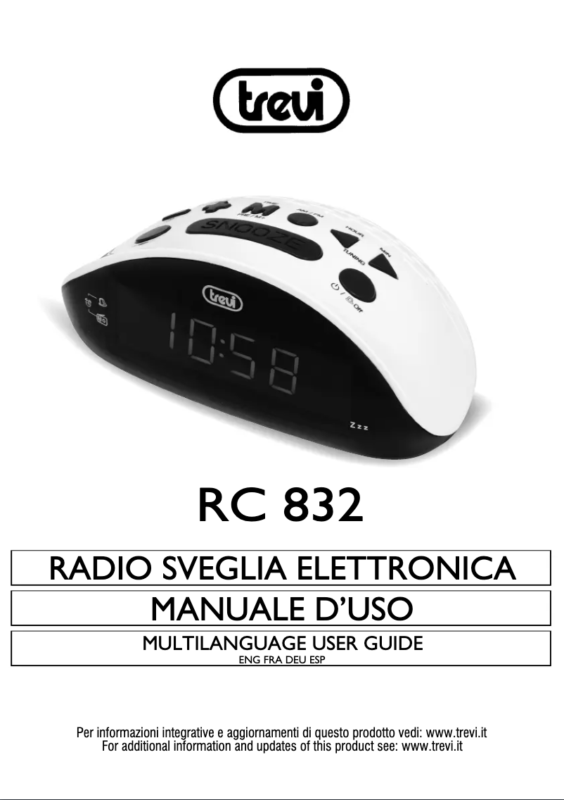 Page 1 de la notice Manuel utilisateur Trevi RC832