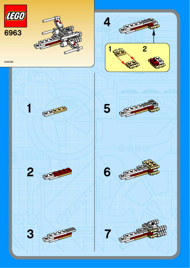 Image de la première page du manuel de l'appareil X-WING STARFIGHTER