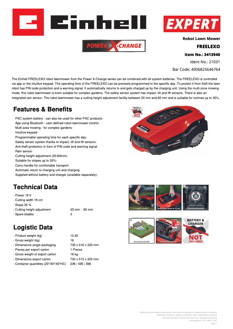 Imagen de la primera página del manual del dispositivo FREELEXO