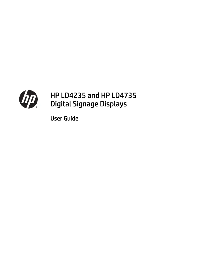 Page 1 de la notice Manuel utilisateur HP LD4735