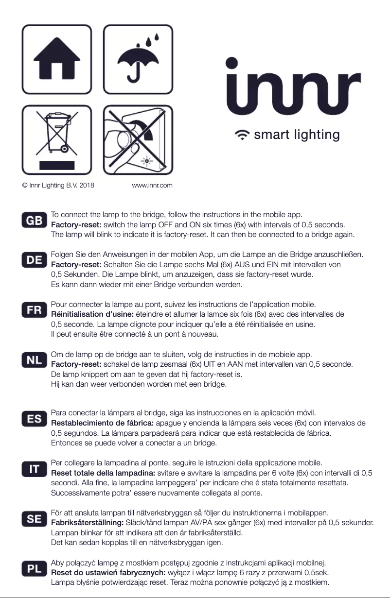 Page n°1 - Manuel utilisateur Innr RS 226-4