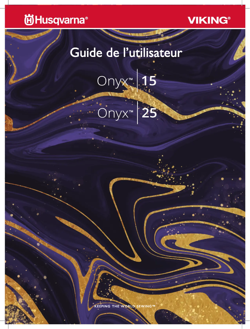 Page n°1 - Manuel utilisateur Husqvarna-Viking Onyx 15