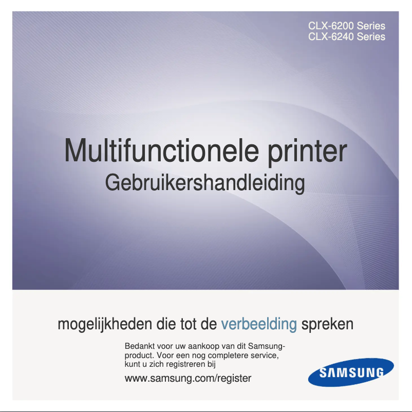 Page 1 de la notice Manuel utilisateur Samsung CLX-6200FX
