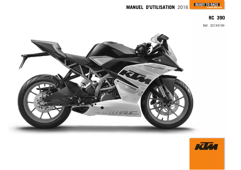 Página 1 del manual Manual de usuario KTM RC 390 CUP (2016)