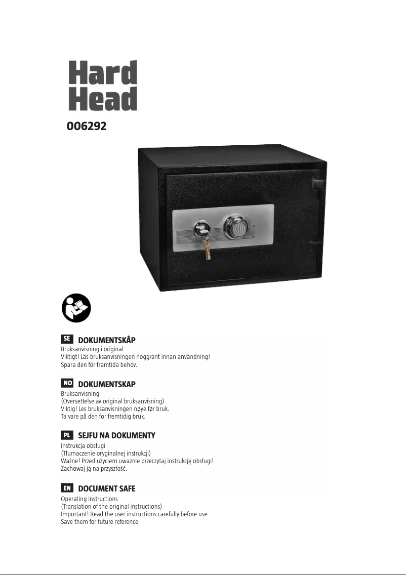 Page n°1 - Manuel utilisateur Hard Head 006-292