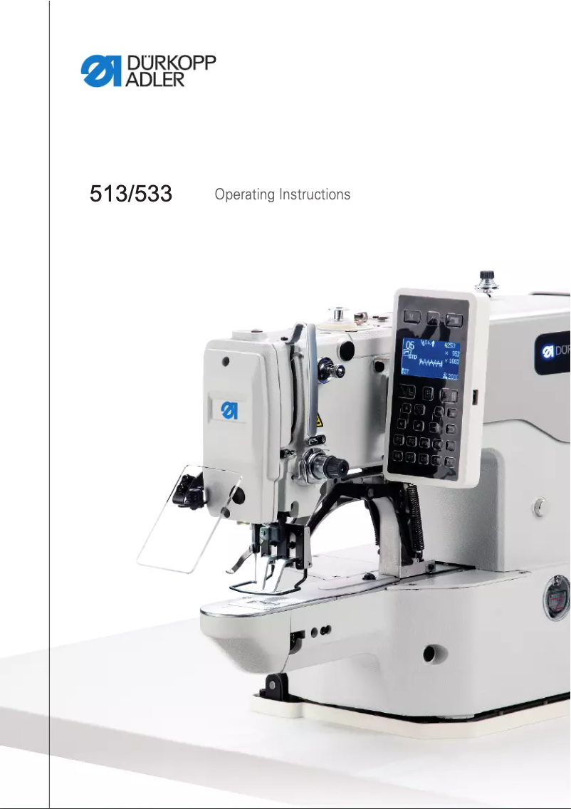 Page n°1 - Manuel utilisateur Dürkopp Adler 533