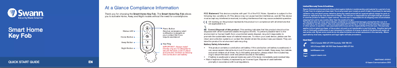 Page n°1 - Manuel utilisateur Swann SWO-KEF1PA