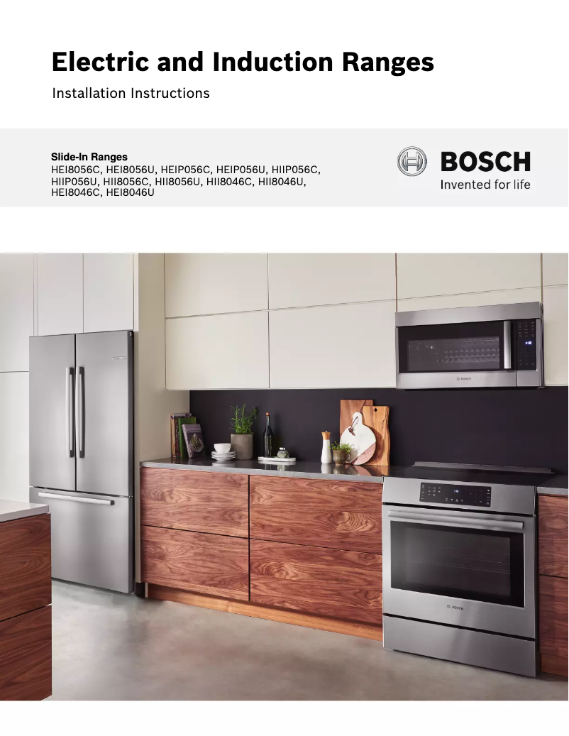 Page 1 de la notice Guide d'installation Bosch HEIP056C