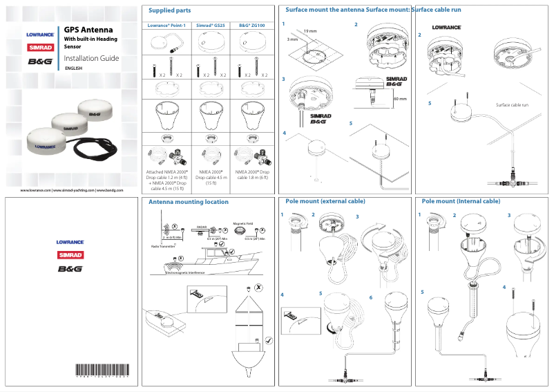 Page 1 de la notice Manuel utilisateur Simrad GS25