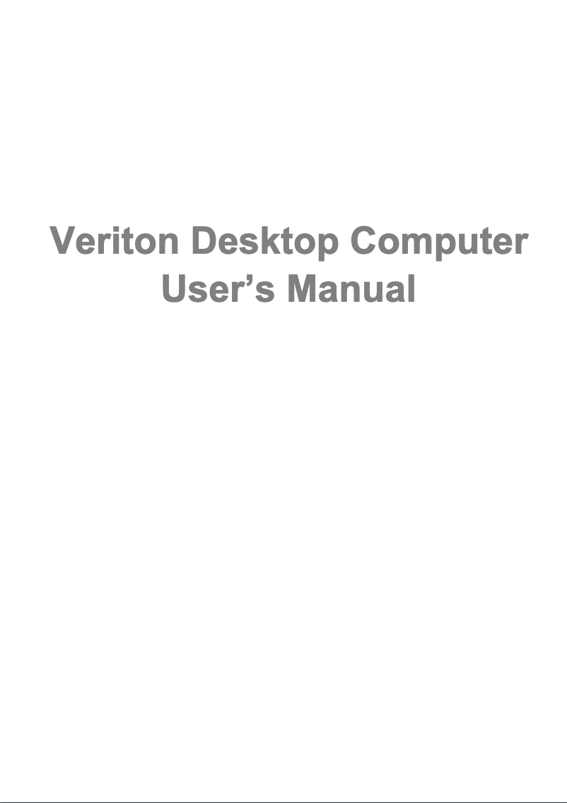 Image de la première page du manuel de l'appareil Veriton X VX4660G