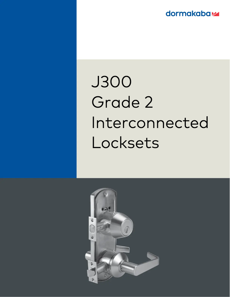 Page 1 de la notice Brochure Dormakaba J300