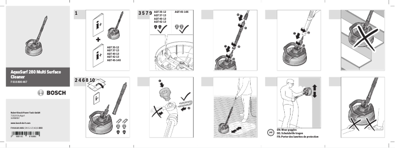 Image de la première page du manuel de l'appareil AquaSurf 280 Multi Surface Cleaner