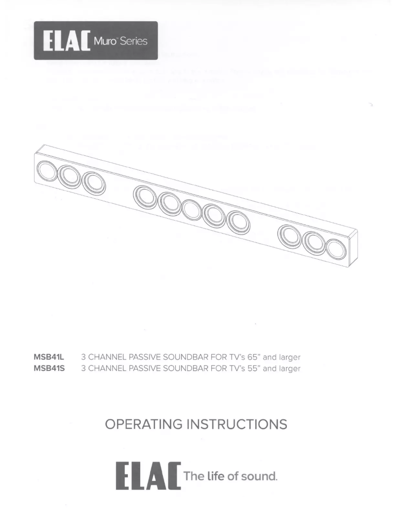 Page 1 de la notice Mode d'emploi ELAC Muro MSB41S