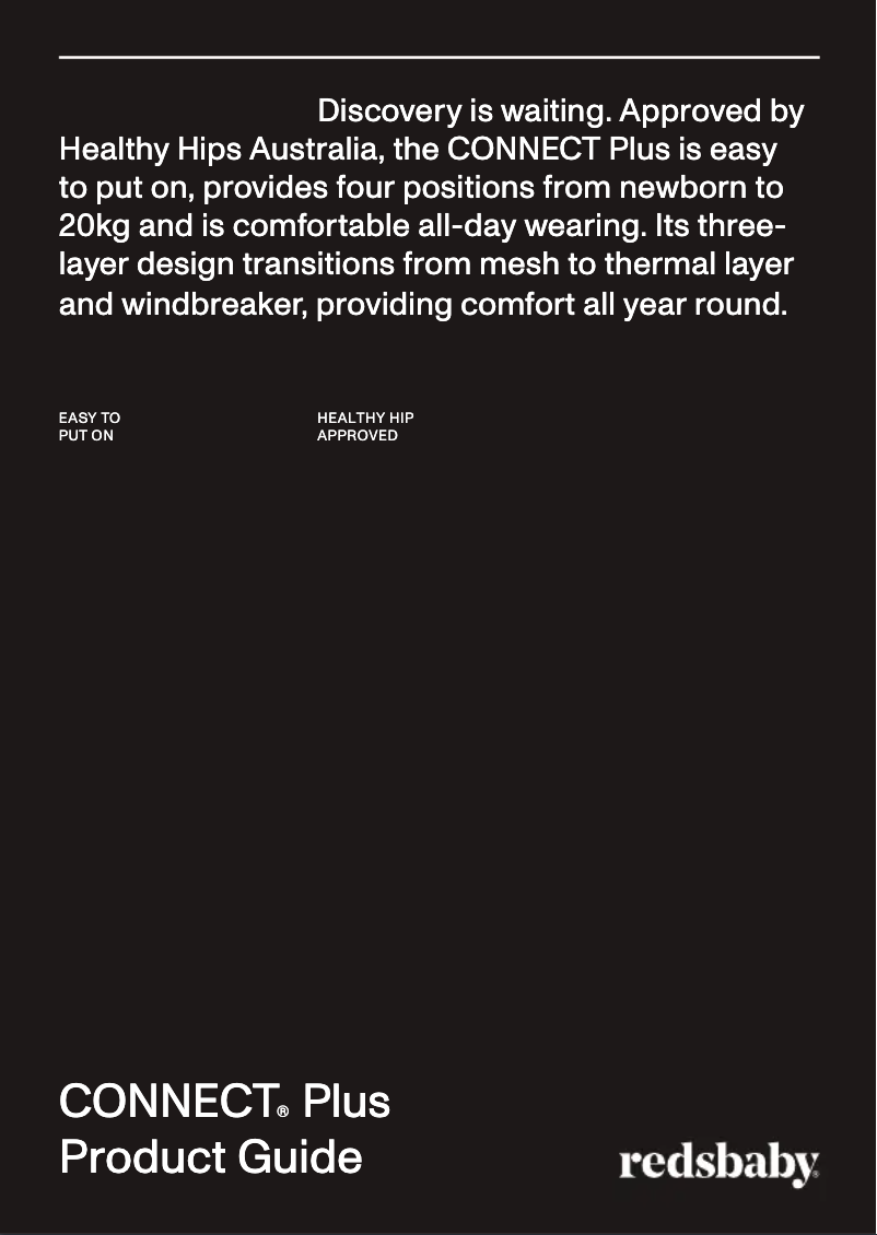 Page 1 de la notice Manuel utilisateur Redsbaby Connect Plus