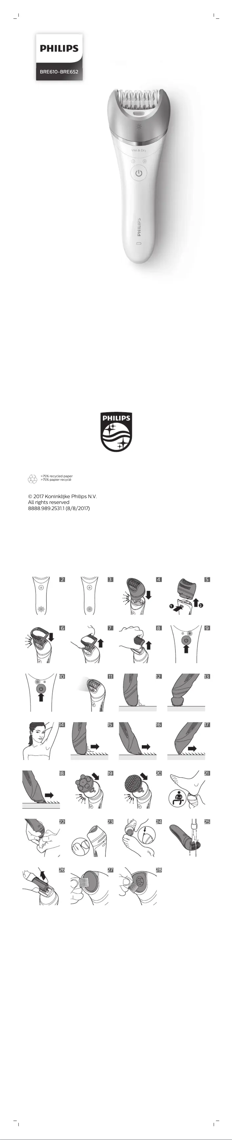 Página 1 del manual Manual de usuario Philips Satinelle BRE619