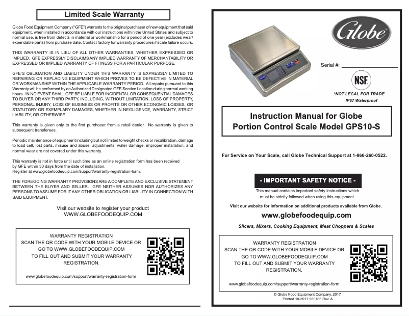 Image de la première page du manuel de l'appareil GPS10-S