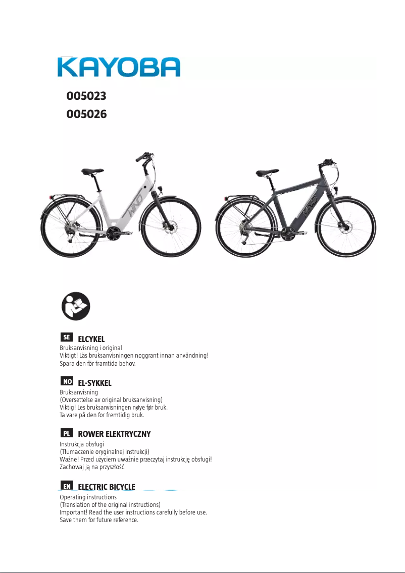 Page 1 de la notice Manuel utilisateur Kayoba 005026