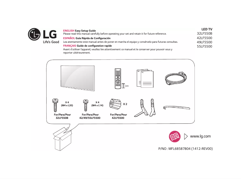 Página 1 del manual Manual de usuario LG 42LF5500