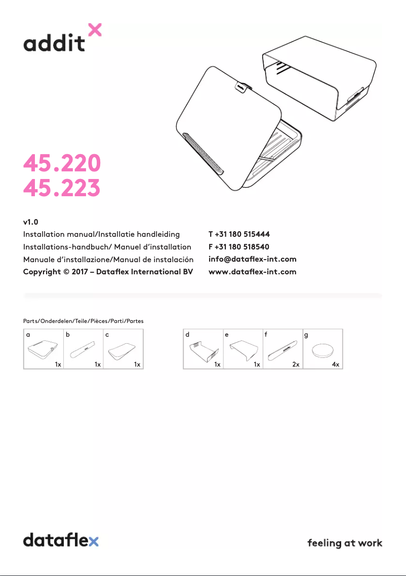 Page n°1 - Manuel utilisateur Dataflex 45.220