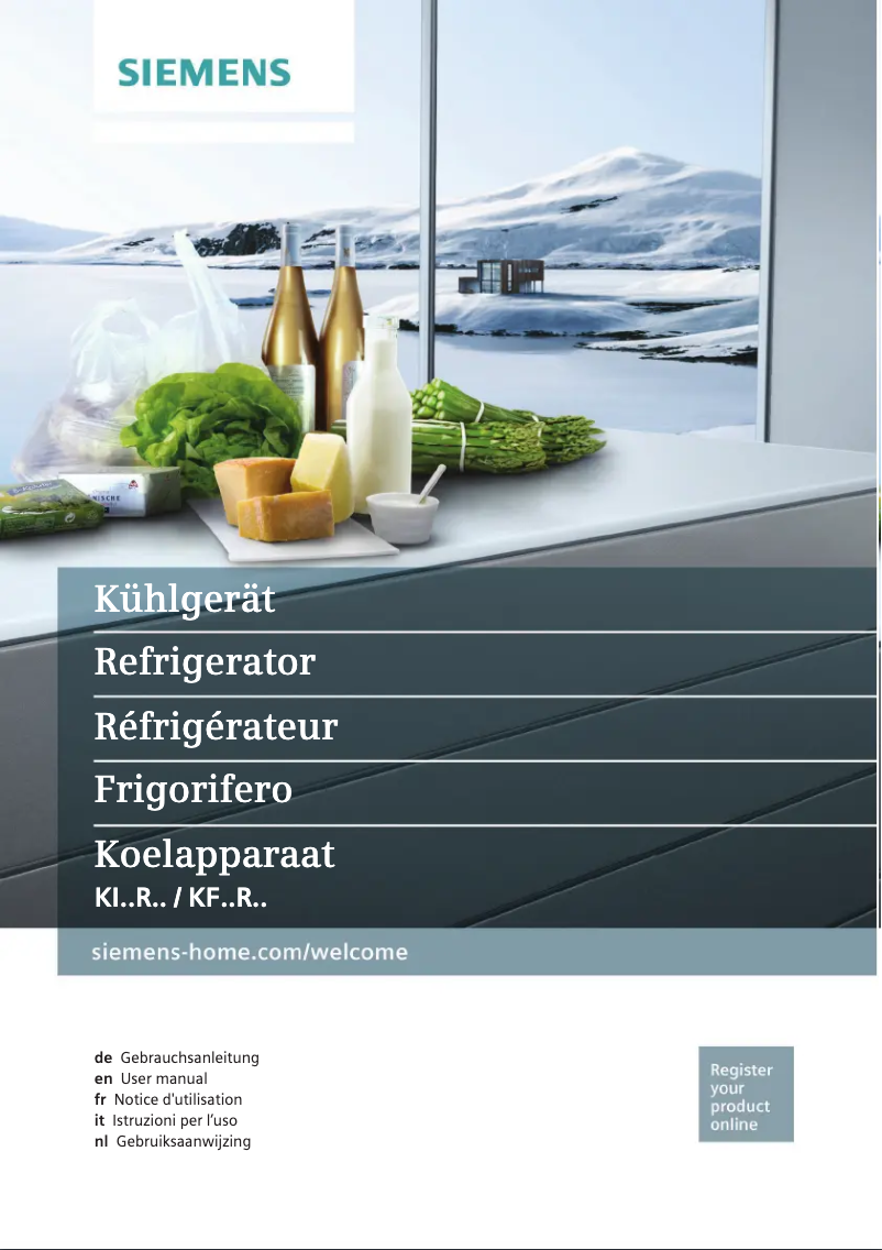 Page n°1 - Manuel utilisateur Siemens KF18RA60