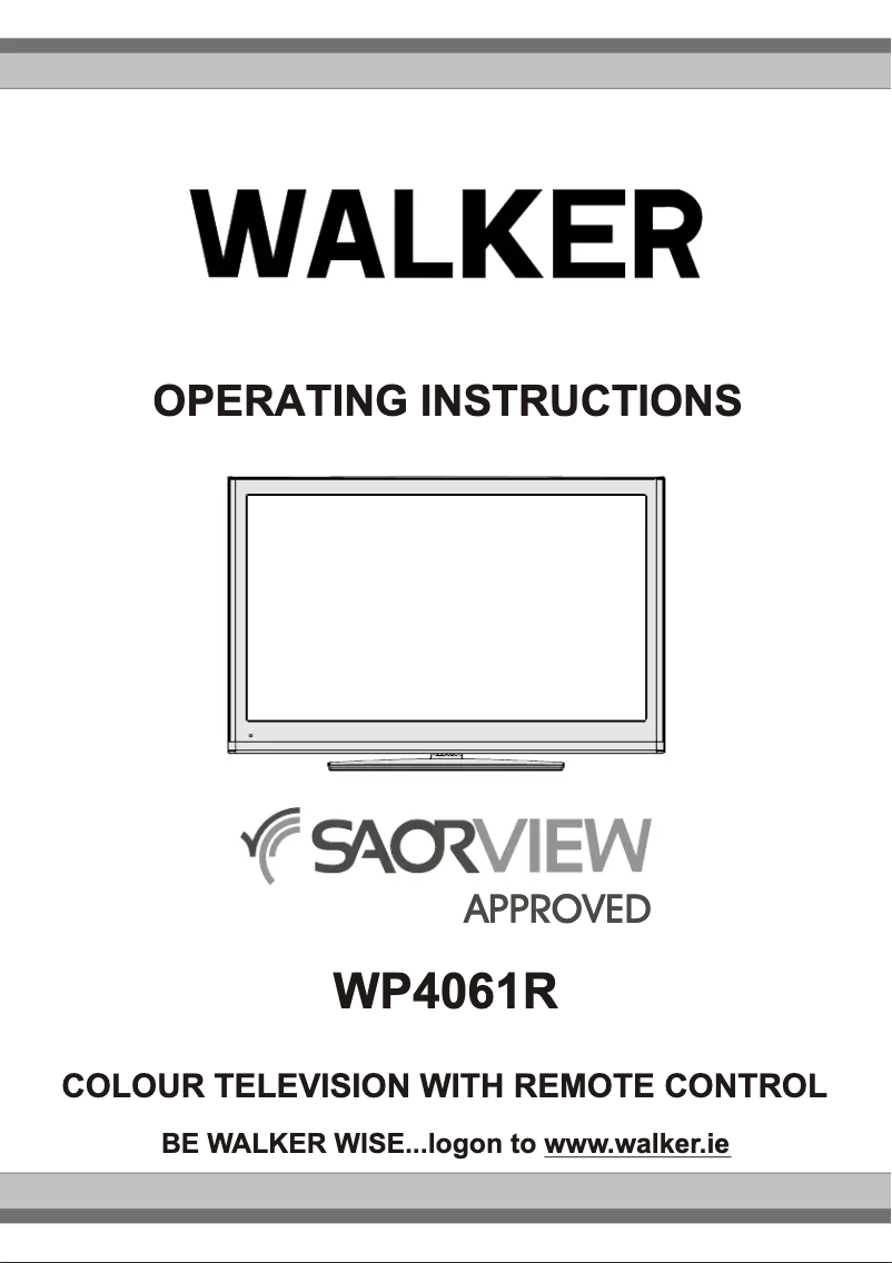Page n°1 - Manuel utilisateur Walker WP4061R