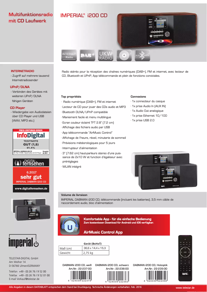 Imagen de la primera página del manual del dispositivo Dabman i200 CD