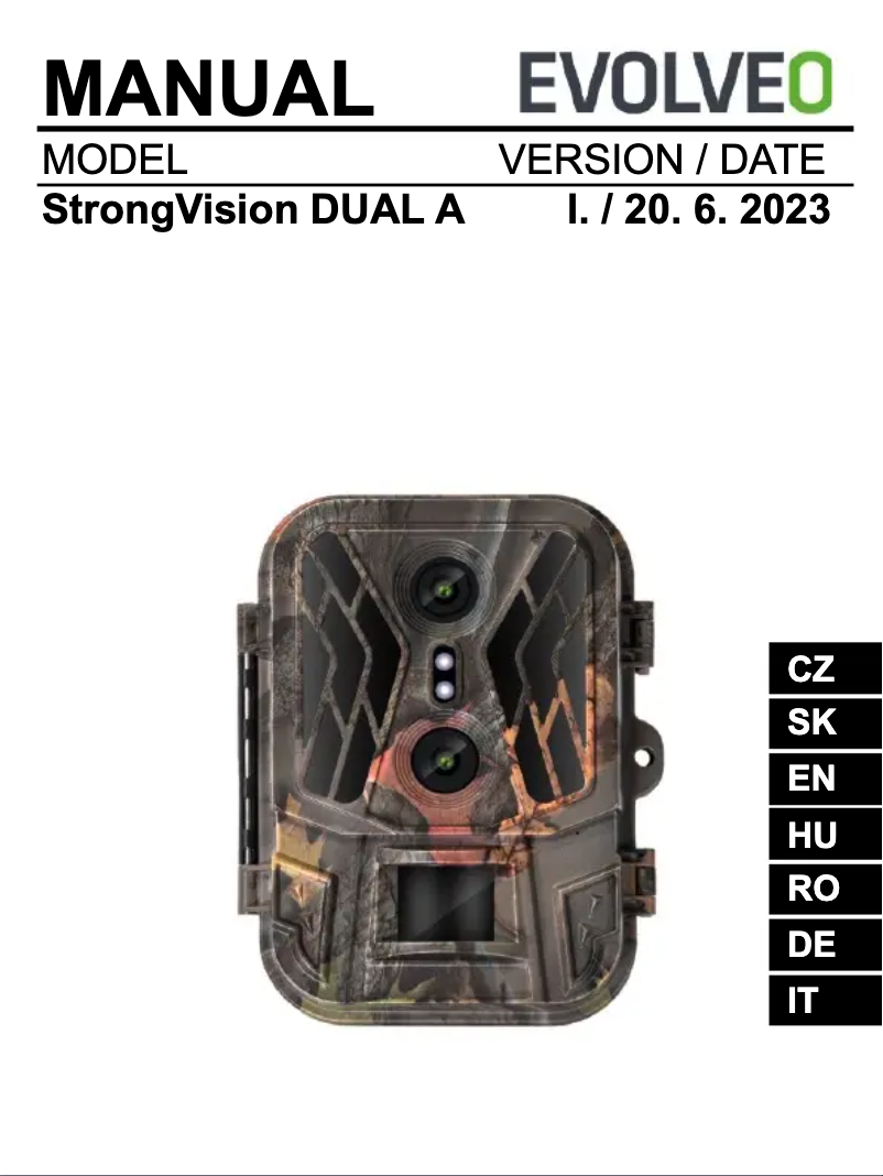 Page 1 de la notice Manuel utilisateur Evolveo StrongVision DUAL A