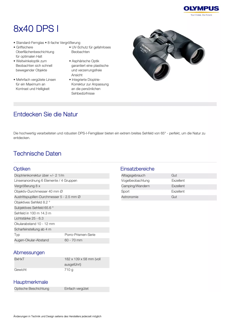 Image de la première page du manuel de l'appareil 8×40 DPS I