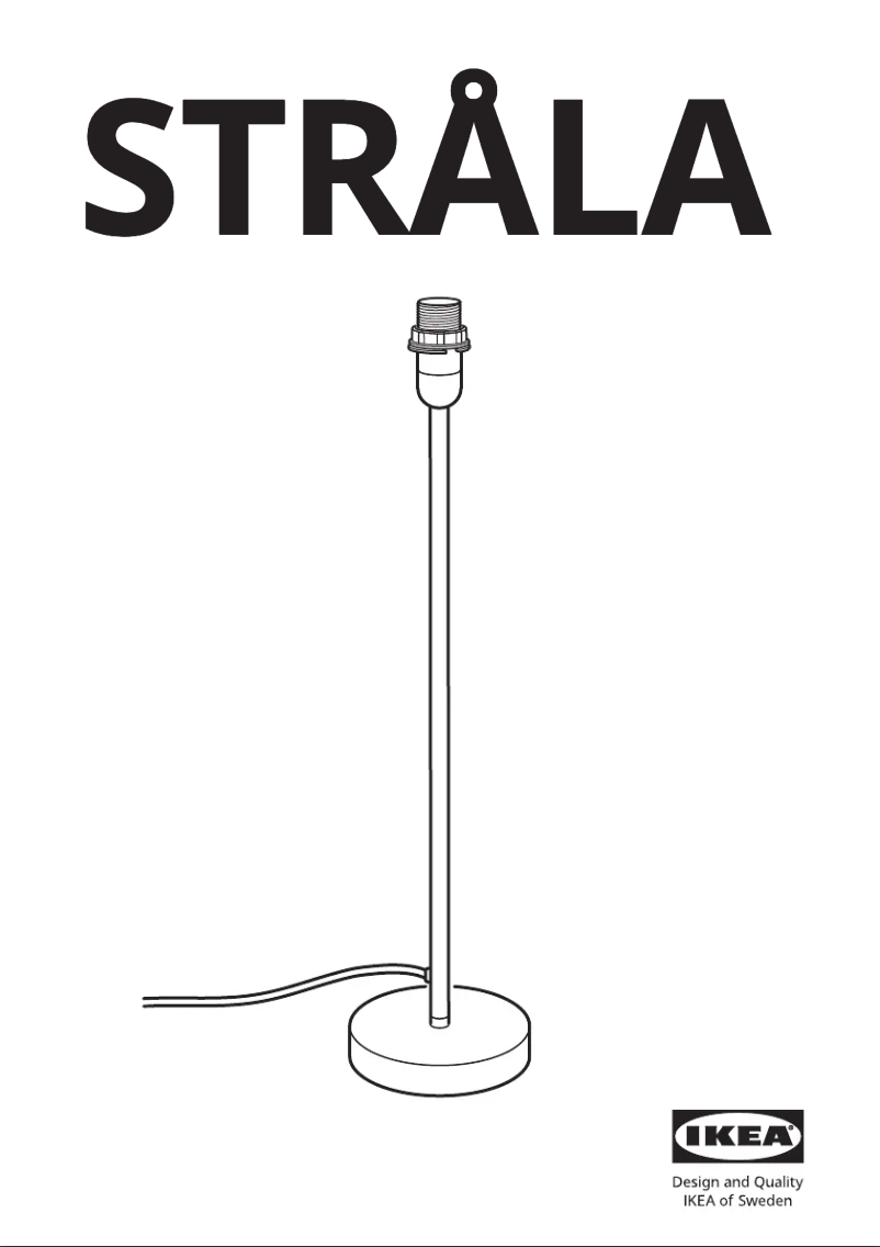 Page 1 de la notice Manuel utilisateur Ikea STRÅLA 303.325.26